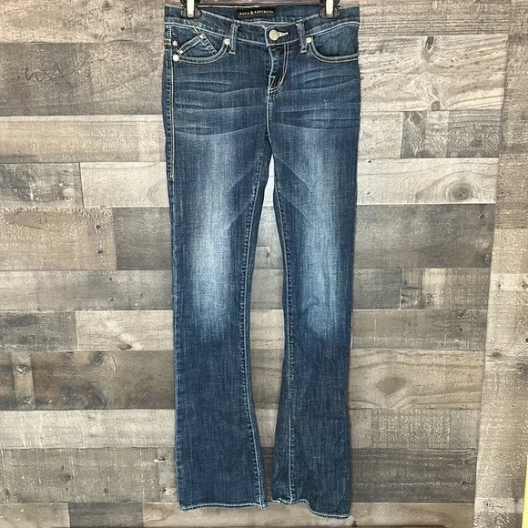 Rock & Republic Dark Blue Jeans with Jeweled Back Pockets - Picture 4 of 11
